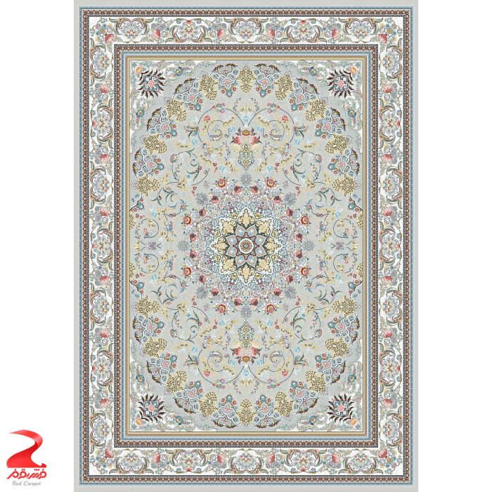 فرش ماشینی کاشان طرح میخک صدفی 700 شانه 2