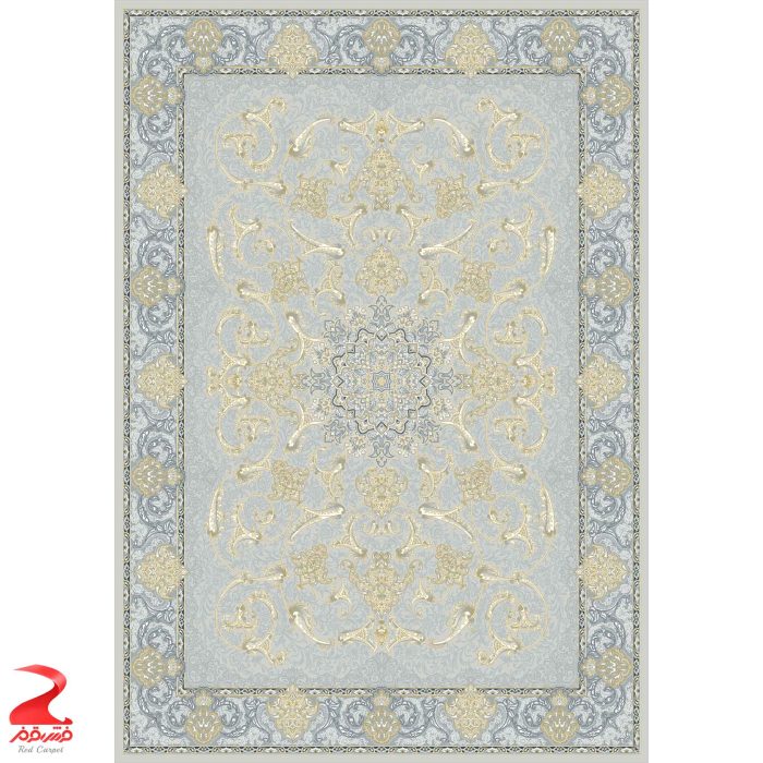 فرش ماشینی کاشان طرح سوگلی صدفی طلاکوب ۷۰۰ شانه 6