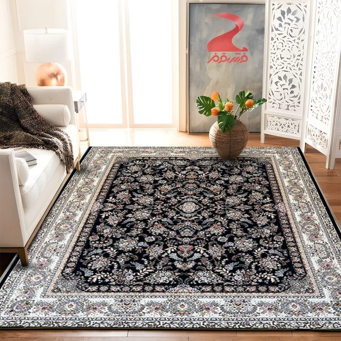 فرش کلاسیک افشان مدل گیلدا ۱۲۰۰ شانه کاشان کد ۱۵۰ 5