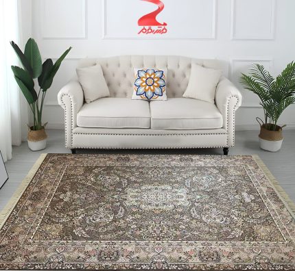فرش ماشینی 700 شانه طرح گلزار کد 7038