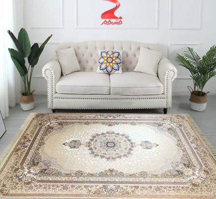 فرش ماشینی 700 شانه طرح عروس افشان کد 7048