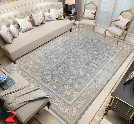 فرش ماشینی 700 شانه طرح خاطره بژ کد 7079