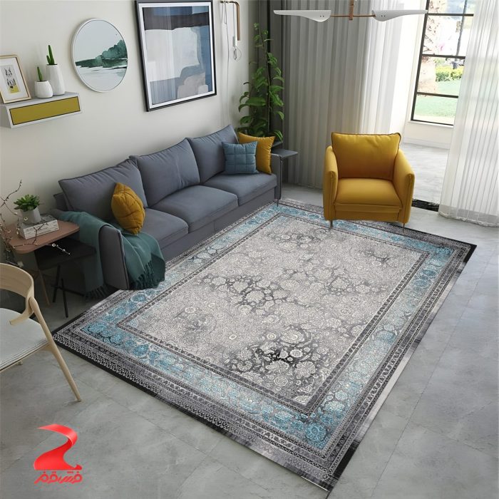 خرید فرش وینتیج حاشیه آبی 700 شانه کد 7193
