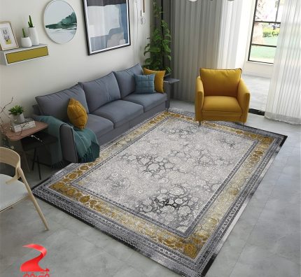 خرید فرش وینتیج حاشیه طلایی ۷۰۰ شانه کد ۷۱۹۶ 8