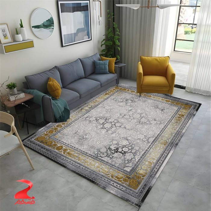 خرید فرش وینتیج حاشیه طلایی ۷۰۰ شانه کد ۷۱۹۶ 5