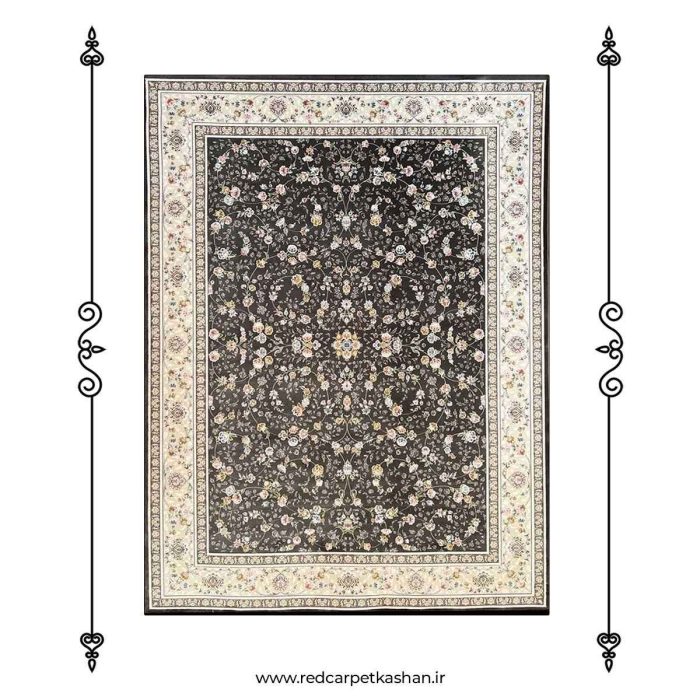 خرید فرش 700 شانه حاشیه طلایی کد 7061 2