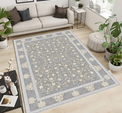 فرش ماشینی 1200 شانه طرح زانیار گل برجسته کد 1211