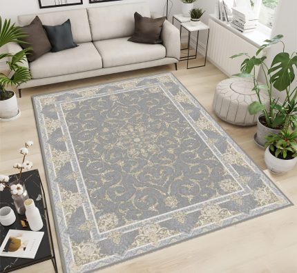 فرش ماشینی 1200 شانه طرح انیل گل برجسته کد 1213