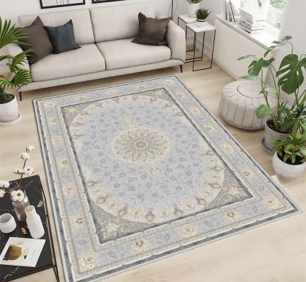 فرش ماشینی 1200 شانه گل برجسته کد 1217