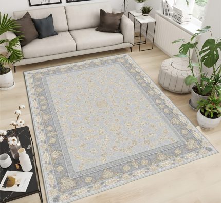 فرش ماشینی 1200 شانه طرح ملک گل برجسته کد 1219