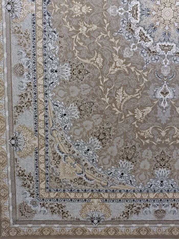 خرید فرش ماشینی طرح برجسته ماهان رنگ نسکافه ای 8